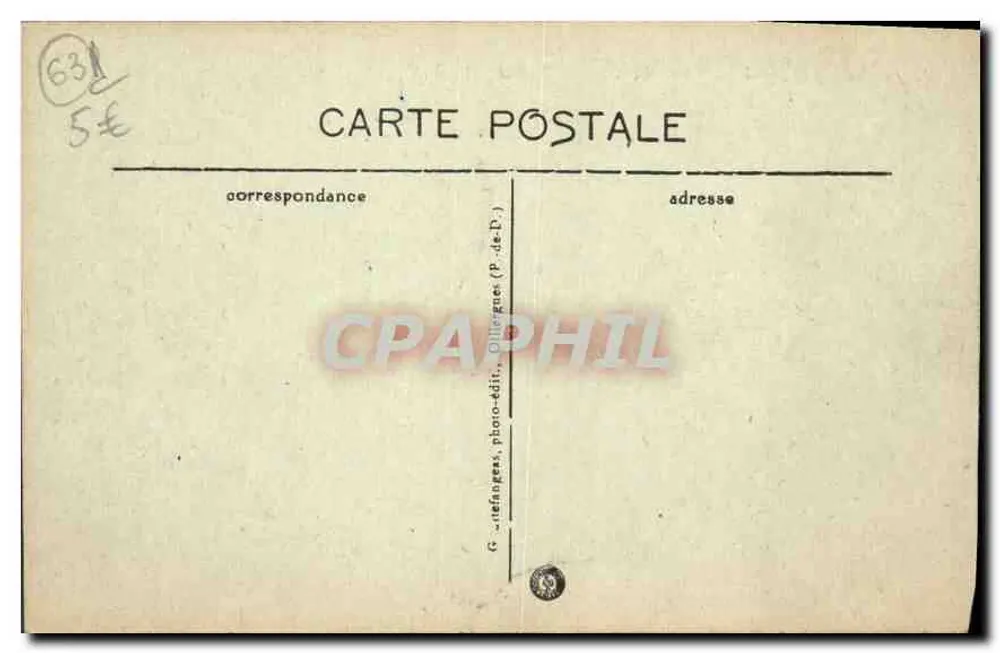 Clermont-Ferrand — Praça de Jaude — G. d'O. - Verso