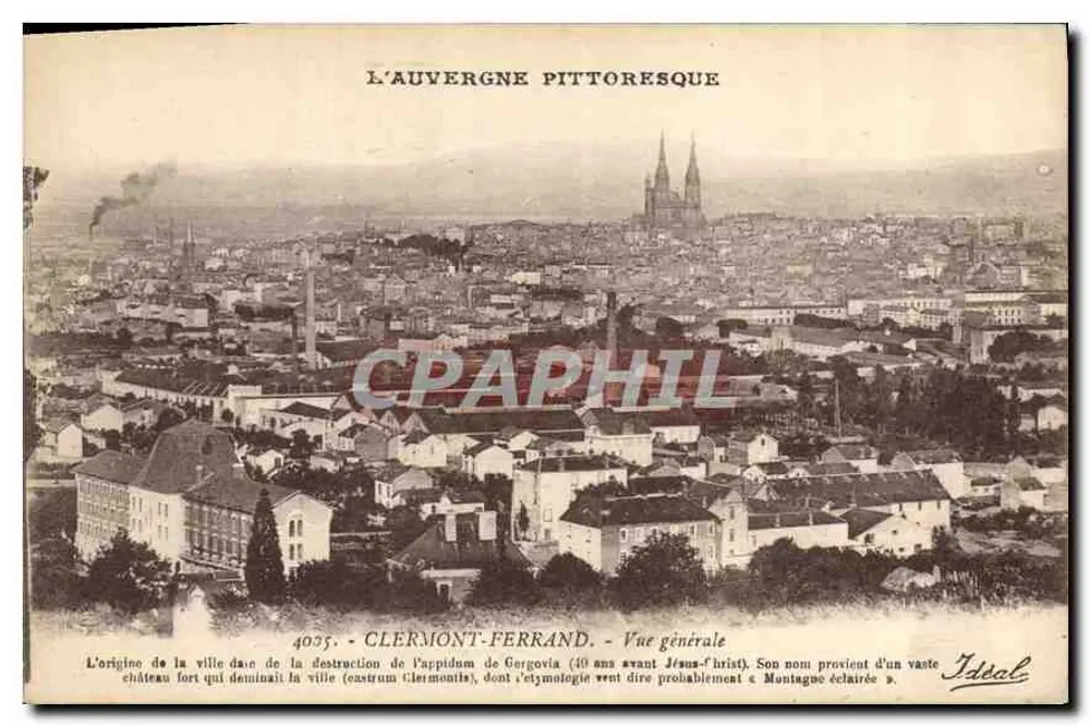 Clermont-Ferrand — Vista geral — Editor Ideal, n° 4025 - Frente