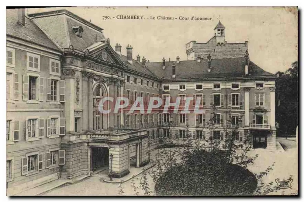 Chambéry - O Castelo - Cour d'honneur — editor L. Baudry, n° 790 - Frente