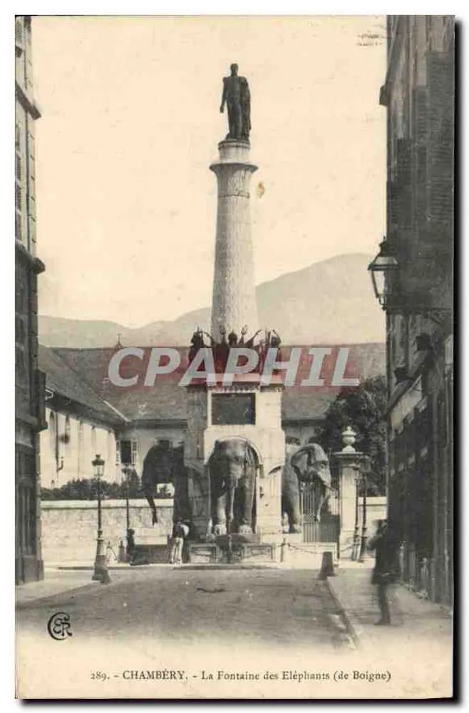 Chambéry — Die Elefantenbrunnen (de Boigne) — CER n°289 - Vorderseite