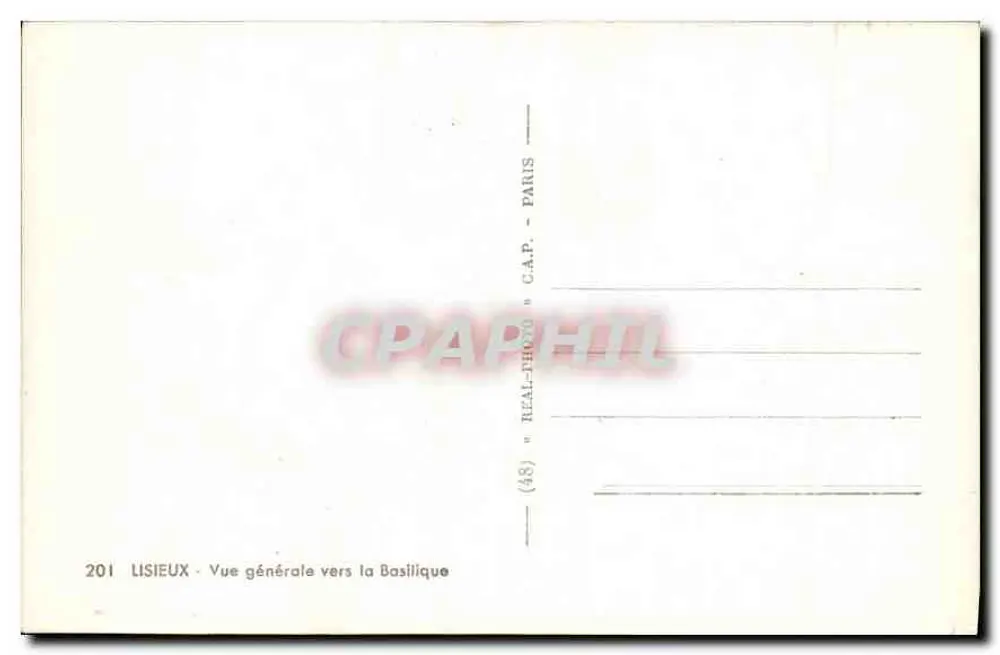 Lisieux — Algemene uitzicht richting de Basiliek — C.A.P. Parijs - Achterkant