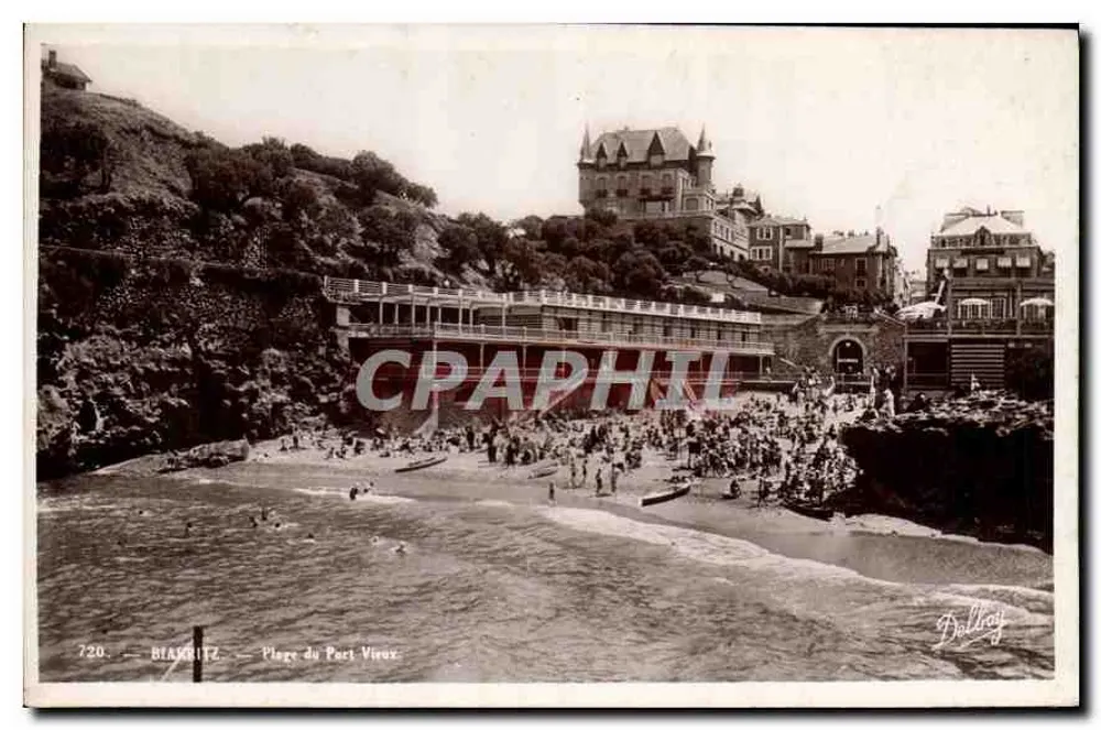 Biarritz - Praia do Port-Vieux — editor M. Dalbouy, Bordx, n° 720 - Frente