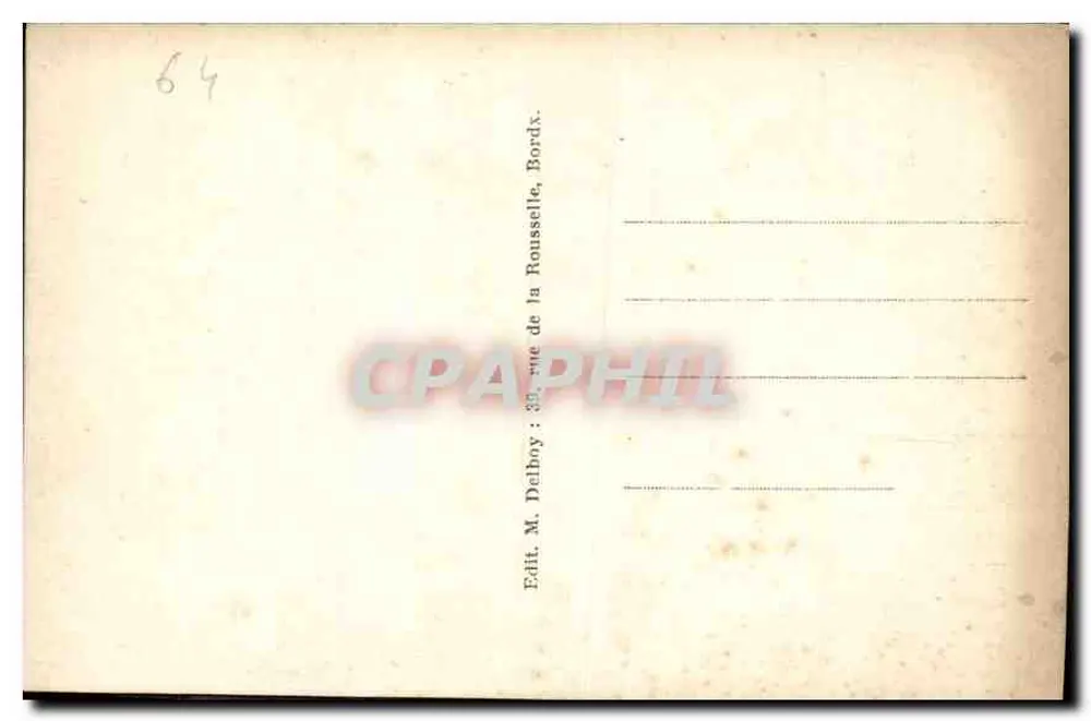 Biarritz - Praia do Port-Vieux — editor M. Dalbouy, Bordx, n° 720 - Verso