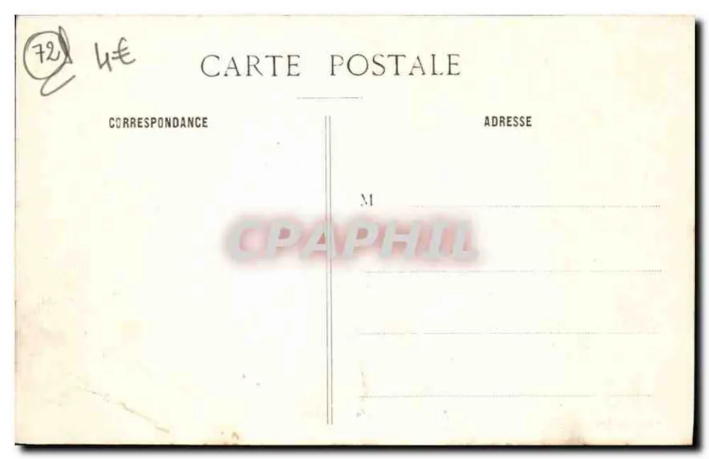 Castelo do Lude (Sarthe) — vista do castelo — G. Thibault, editor, La Fièche, n°56 - Verso