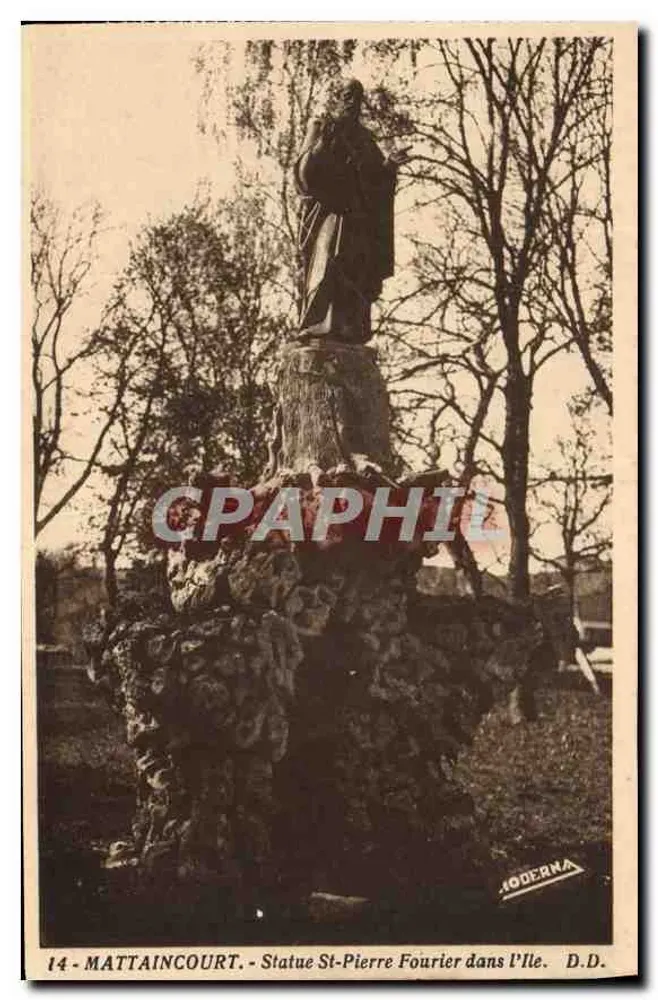MATTAINCOURT - Statue des hl. Pierre Fourier auf der Insel — Moderna D.D. - Vorderseite