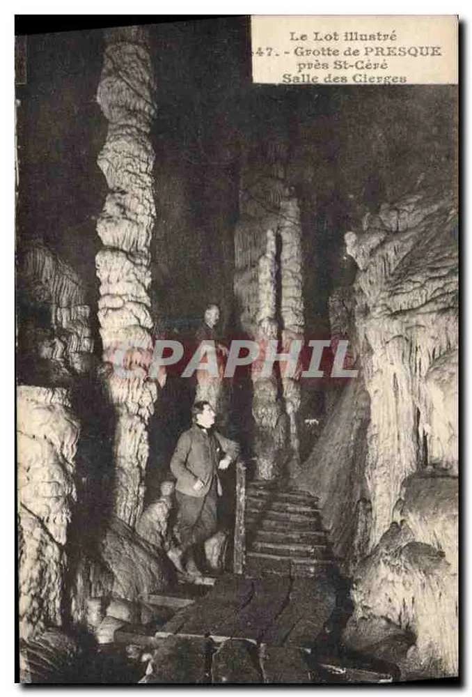 Grotte de PRESQUE bei St-Céré — Salle des Cierges — Le Lot illustré n°47 - Vorderseite