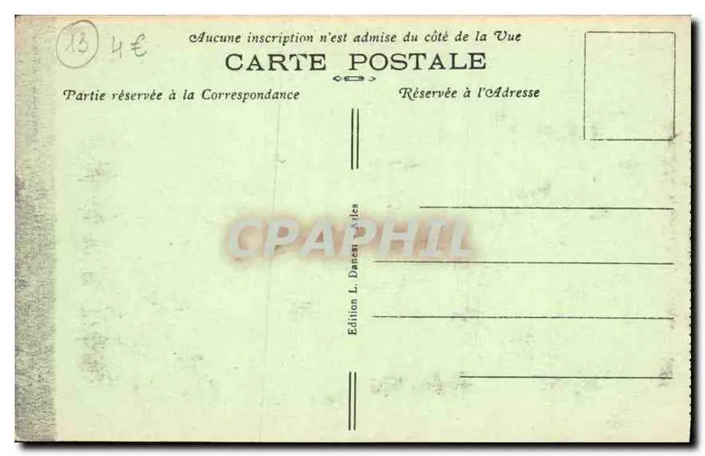 Les Baux — A Lanterna dos Mortos — Edição L. Danel - Verso