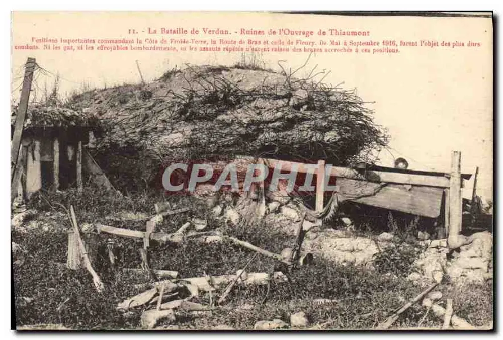 Die Schlacht von Verdun — Ruinen der Festung Thiaumont — Éditions de la Société Anonyme des Cartes Postales - Vorderseite
