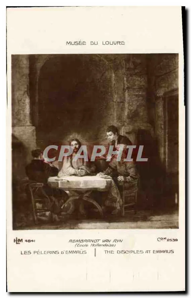 Die Pilger von Emmaus — Rembrandt van Rijn — Musée du Louvre - Vorderseite