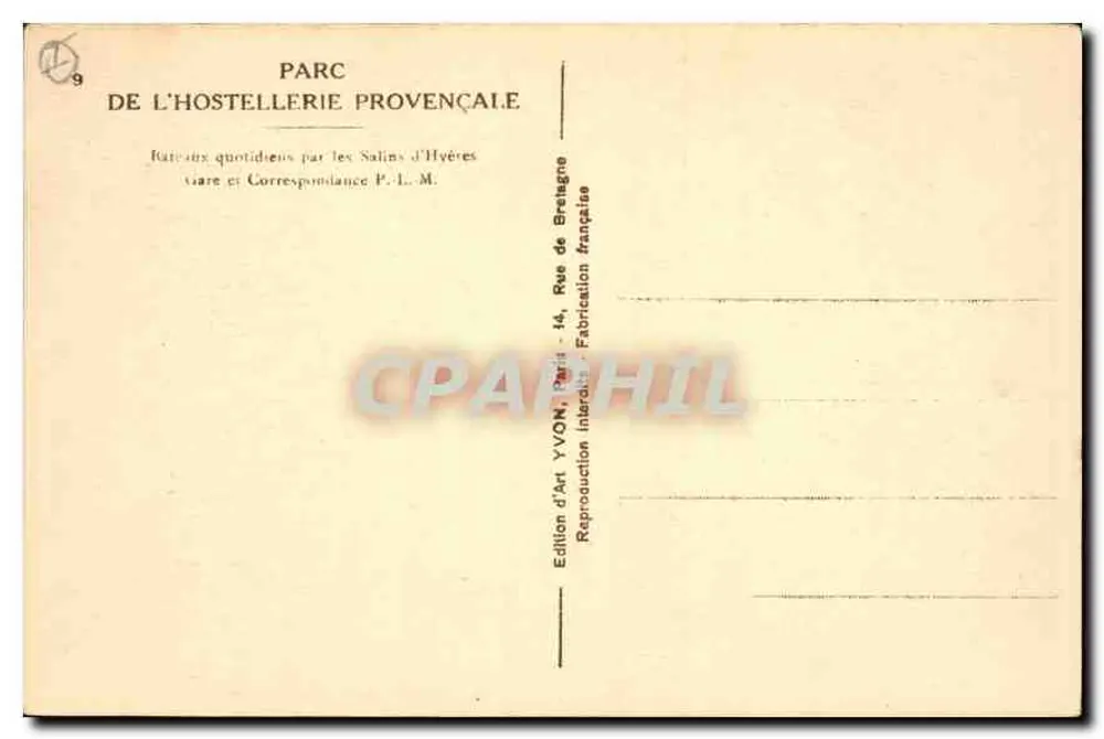 Ilha de Port-Cros (Var) — La Pée de Port-Cros — Henry Bordeaux - Verso