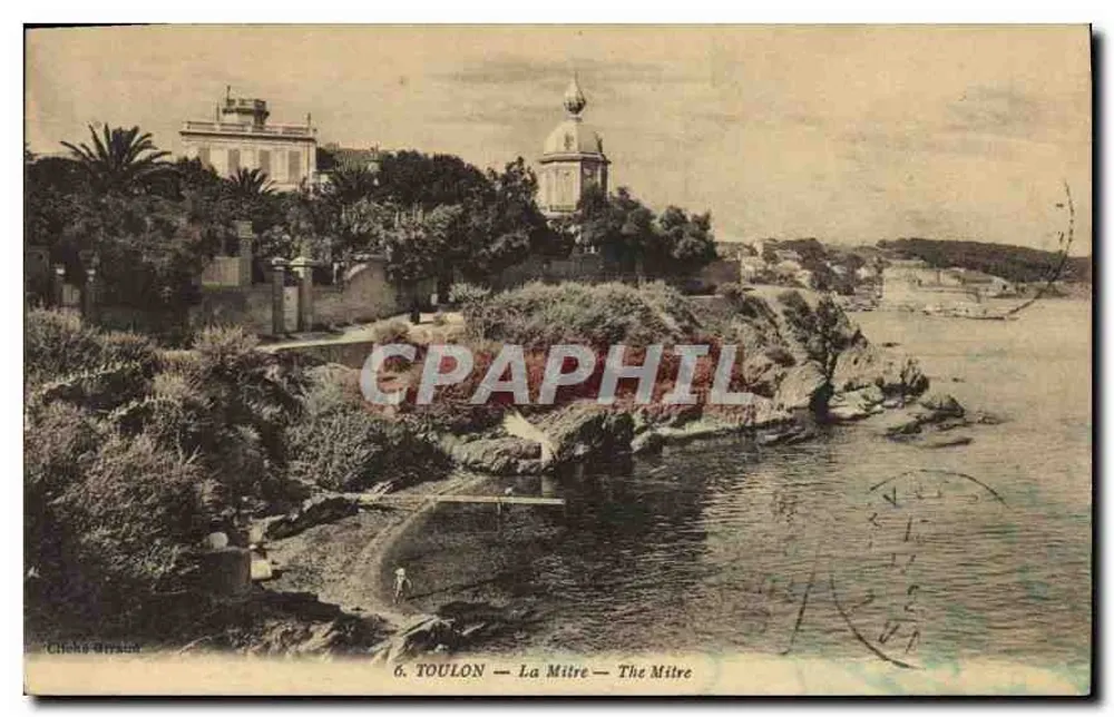 Toulon — La Mitre — Vista do farol e do porto — Chiche Strane - Frente