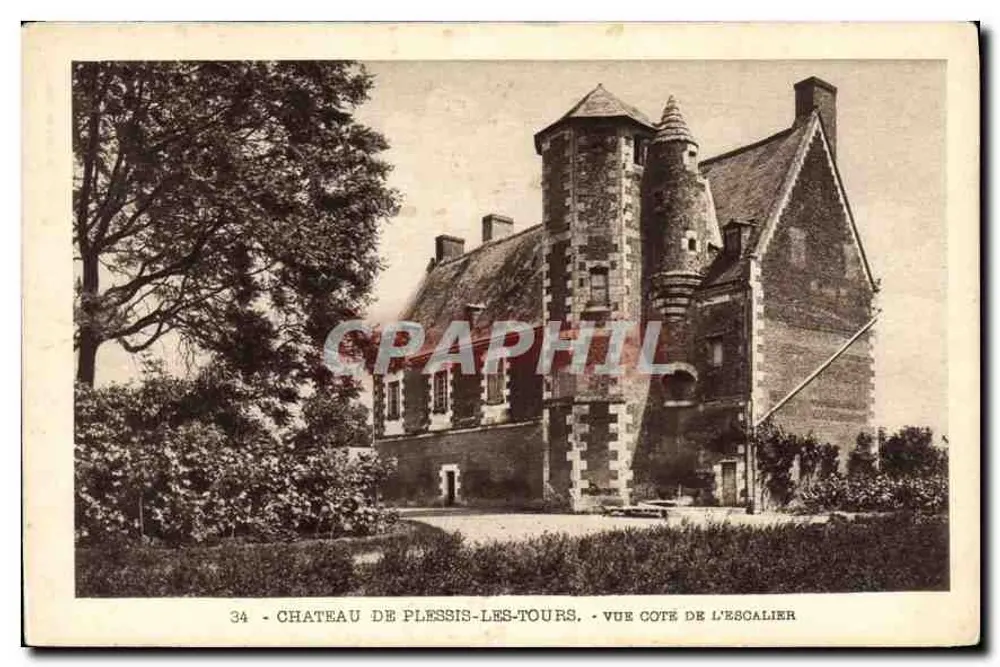 Château de Plessis-les-Tours — Ansicht von der Treppe — Luxusserie - 1 R.N. - Vorderseite