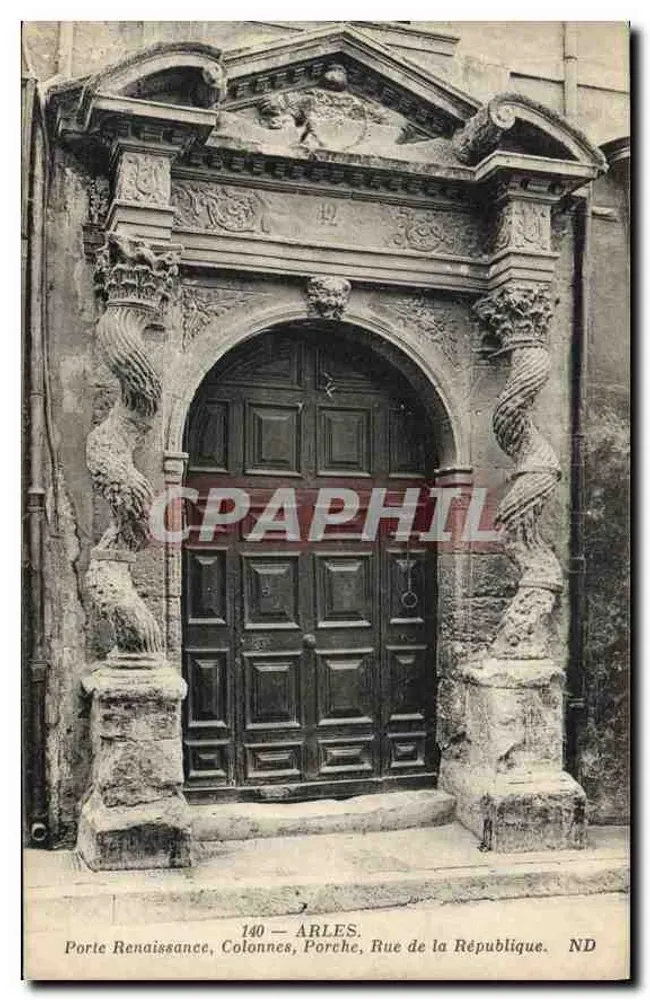 Arles — Renaissance-Tor, Säulen, Portal, rue de la République — n°140 - Vorderseite