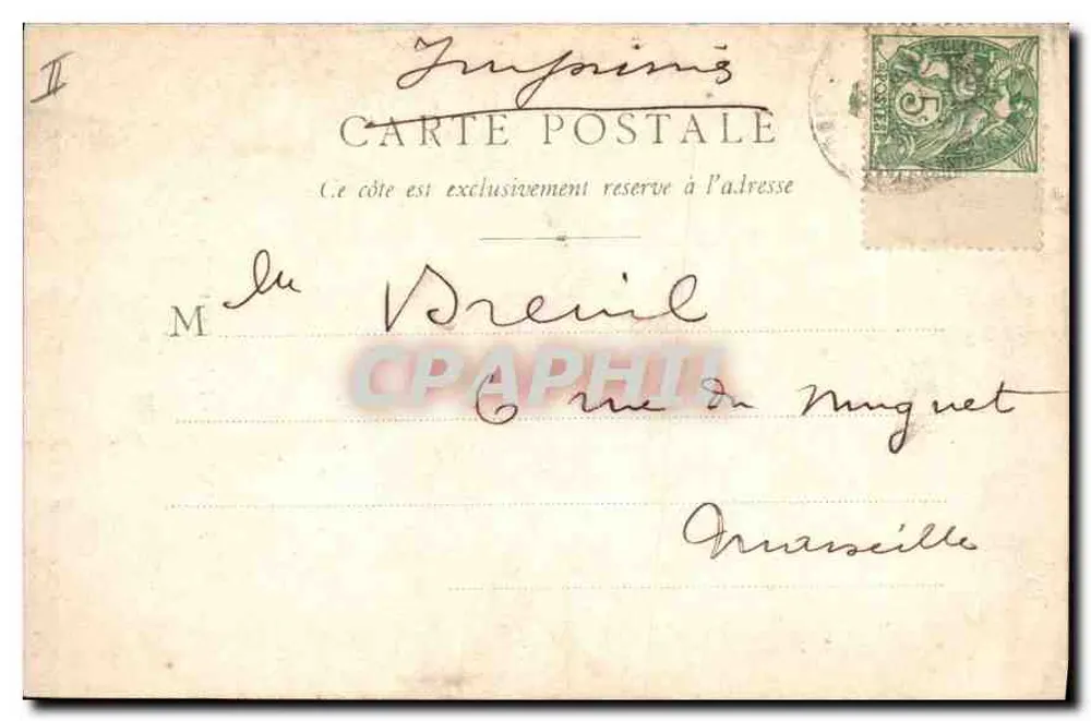 Arles - Palácio Constantino — editor B. F. Chalon-Sadne, n°49 - Verso
