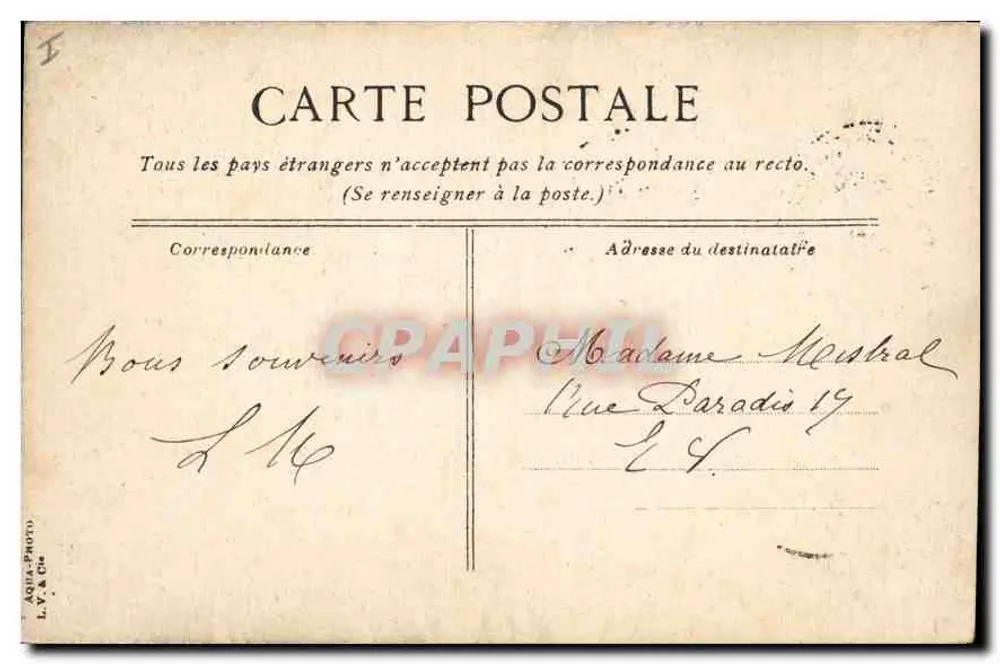 Arles — Túmulo dos Consules — editor L.V. & Cie, n°29 - Verso
