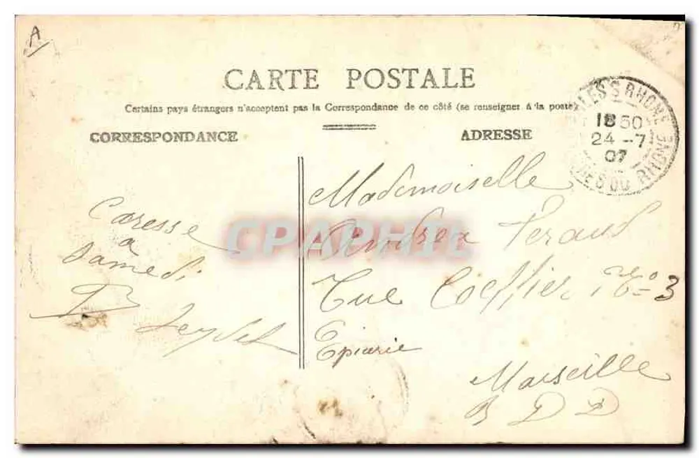 Arles — vue panoramique avec portrait de jeune fille — éditeur 'C. P. A. P H I L.' - Rückseite