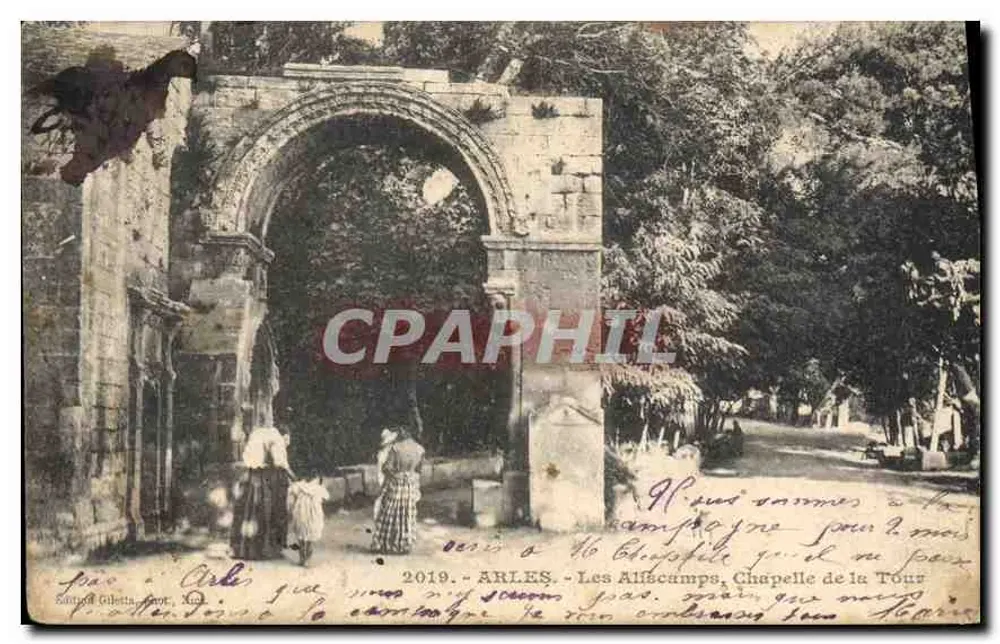 Les Alliscamps, Kapelle der Turm — Arles — Verleger Giletta, Nr. 2019 - Vorderseite