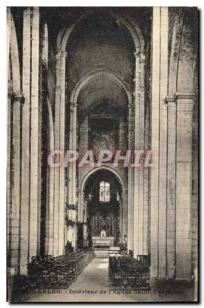 Arles — Innenansicht der Kirche Saint-Trophime — Éditions C. R. M. Bégin - Vorderseite