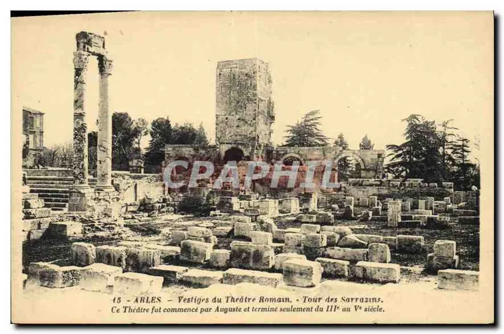 Arles — Ruinen des römischen Theaters — Turm der Sarazenen — G. Arnaud, n°45 - Vorderseite