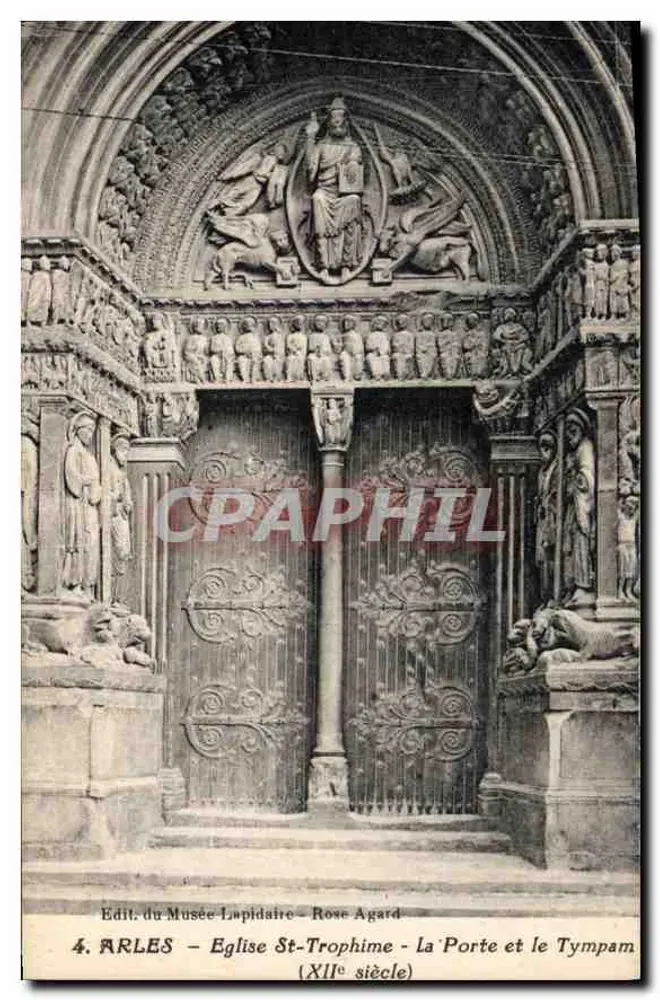 Arles - Kirche Saint-Trophime - Die Tür und der Tympan (13. Jahrhundert) — Edit. des Lapidaire-Museums, Rose Agard, n°4 - Vorderseite