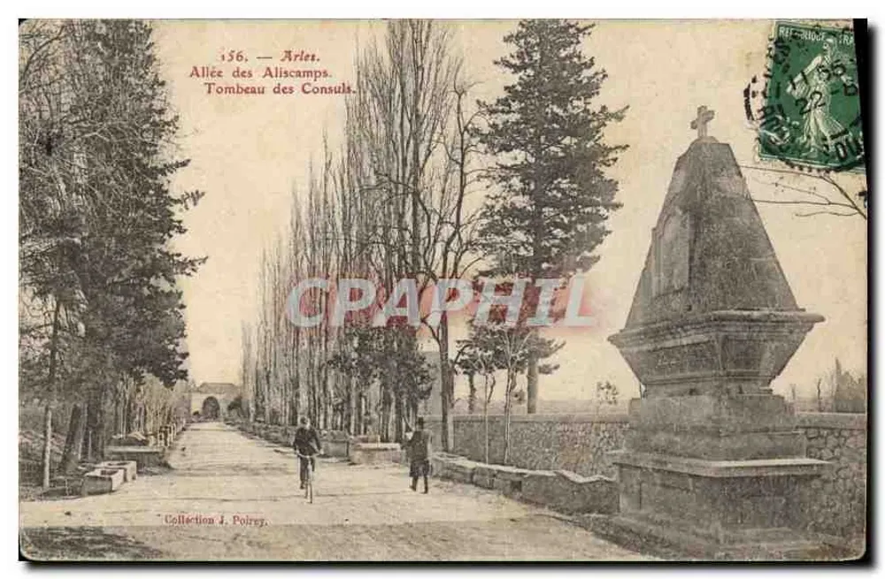 Arles — Allée des Aliscamps — Tombeau des Consuls, éditeur Collection J. Poirey, n° 156 - Vorderseite