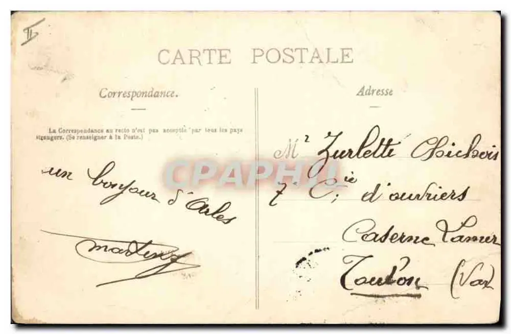 Arles — Allée des Aliscamps — Tombeau des Consuls, éditeur Collection J. Poirey, n° 156 - Rückseite