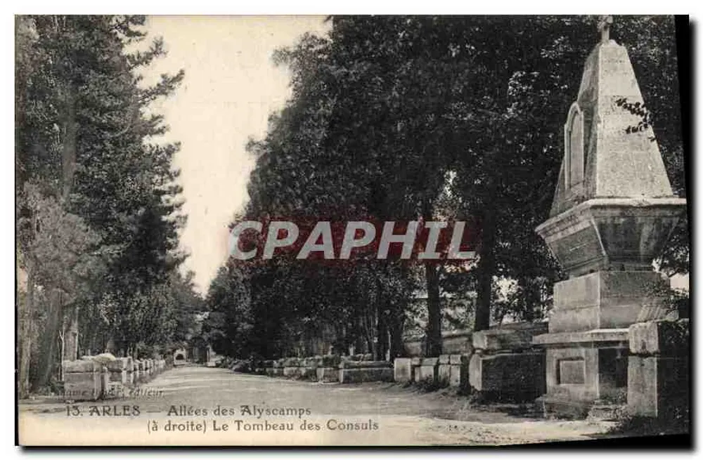 Arles — Allées des Alyscamps (rechts) Das Grab der Konsuln — Verlag: Kartenverlag Nr. 13 - Vorderseite
