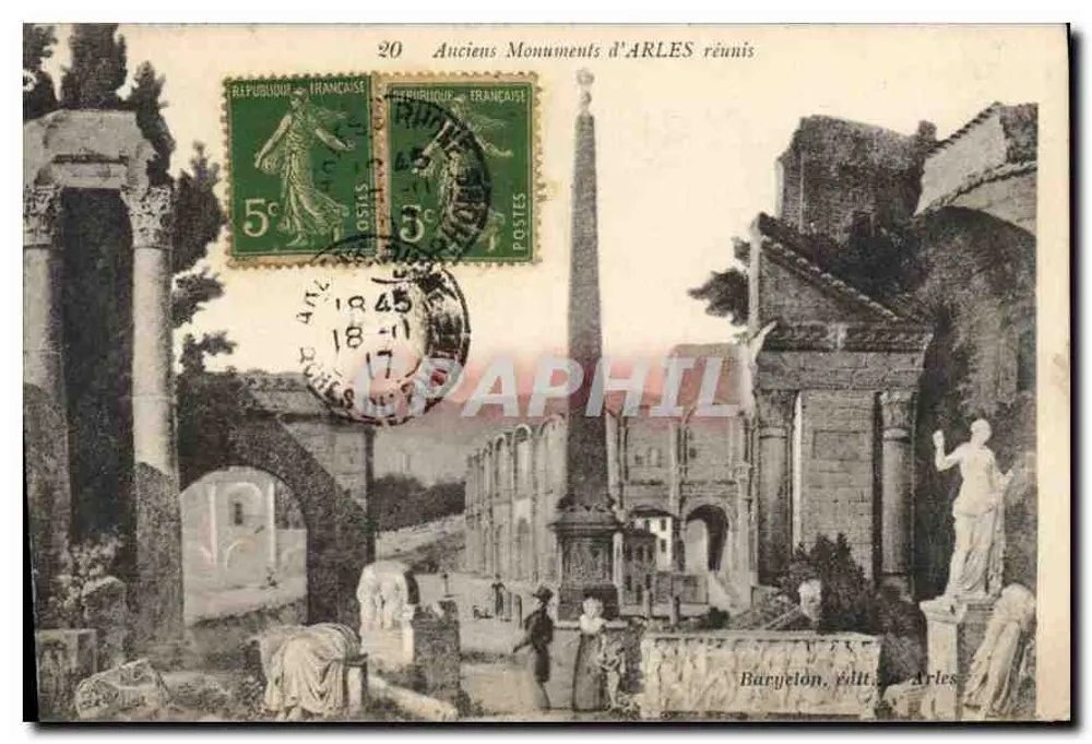 Velhos Monumentos de ARLES reunidos — 20 — editor Bargelón, Arles - Frente