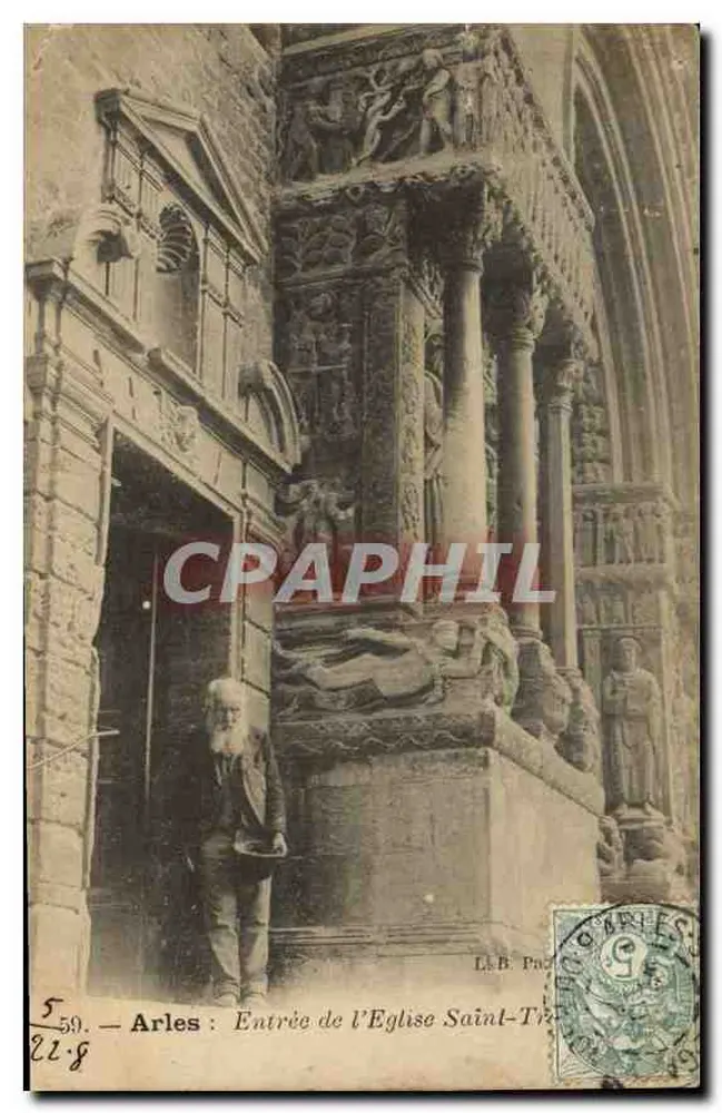 Arles : Entrada da Igreja Saint-Trésor — L.L.B. Paris, n°559 - Frente