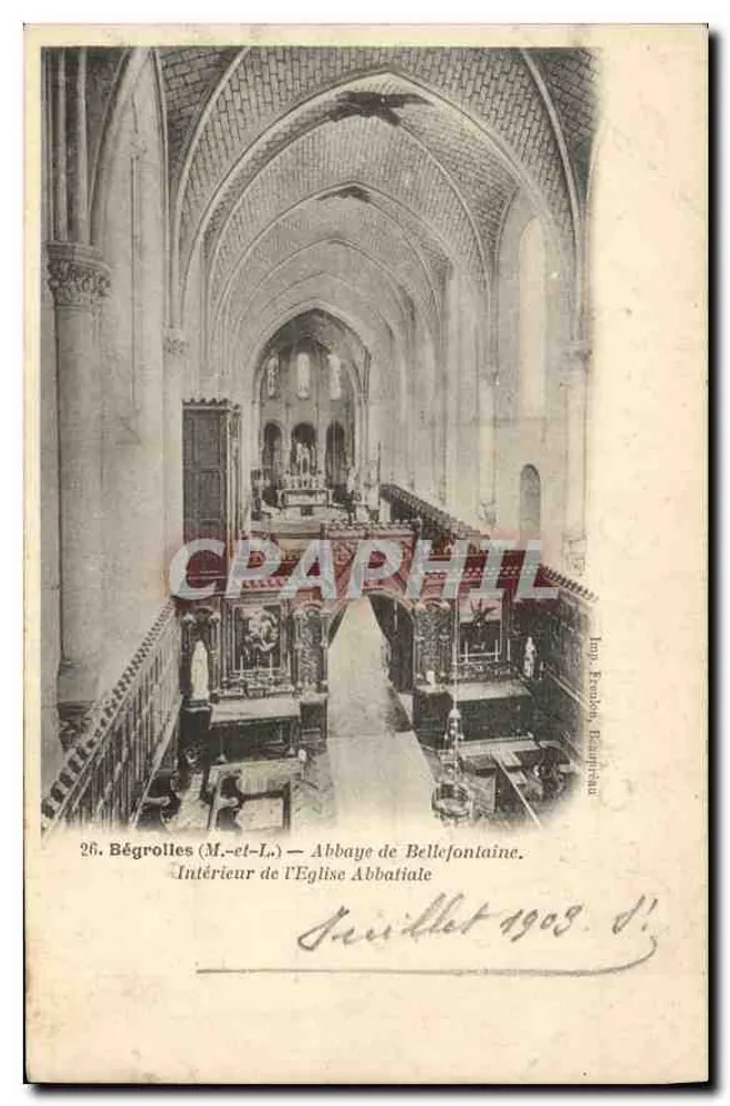 Bégrolles (M.-et-L.) — Innenansicht der Abteikirche — J. P. Fendon, Bépontau - Vorderseite