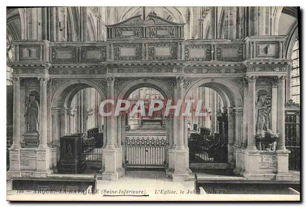 Arques-la-Bataille (Seine-Inférieure) — Die Kirche, der Chorvorhang — Nr. 186, Foto - Vorderseite