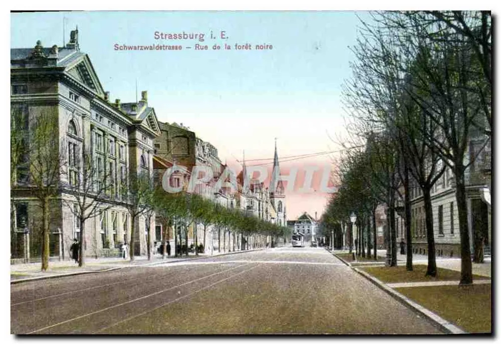 Estrasburgo i. E. — Schwarzwaldstrasse — Rua da Floresta Negra — editor T, n° 5324 - Frente