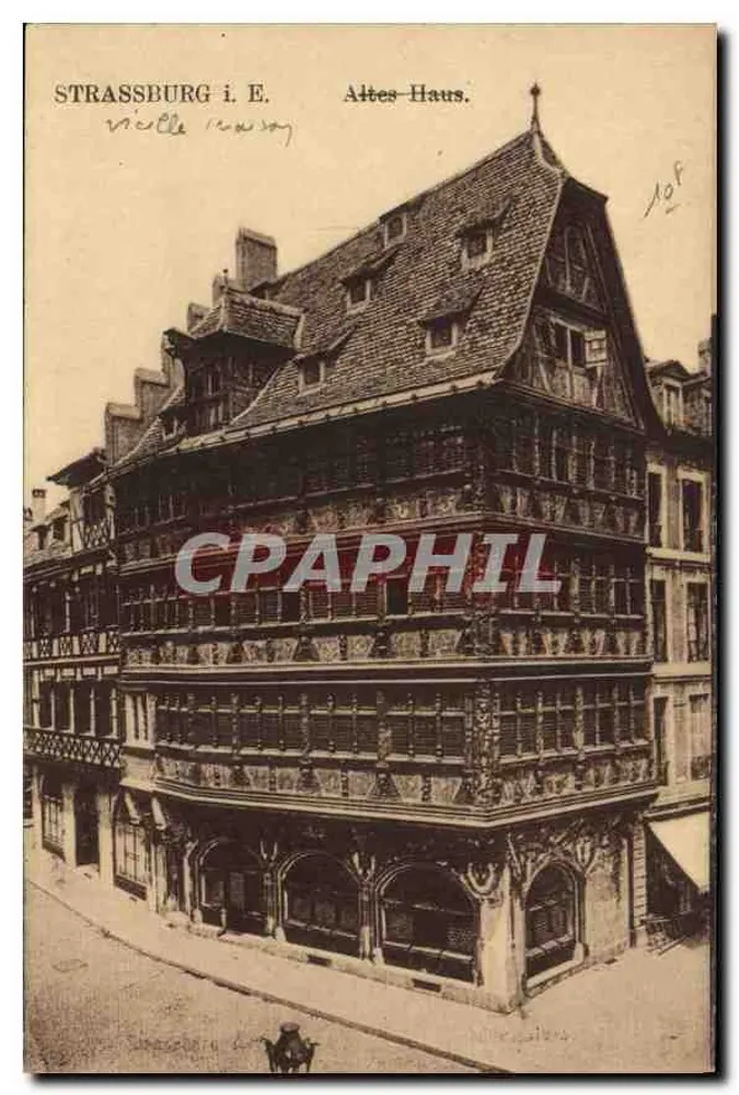 Strasbourg i. E. — Altes Haus — editor Emil Hartmann, n°67 - Frente
