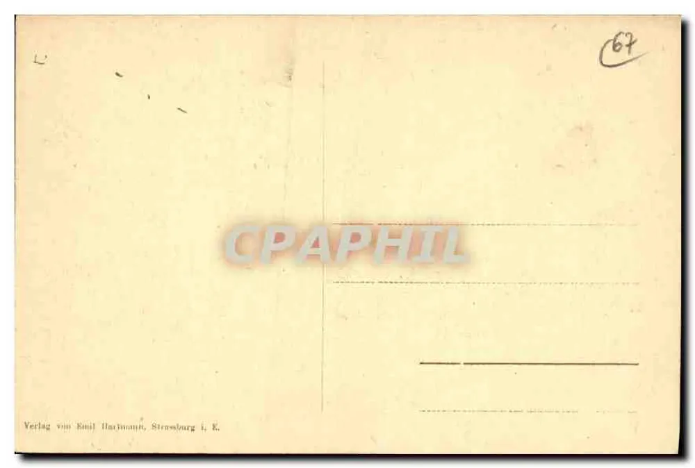 Strasbourg i. E. — Altes Haus — editor Emil Hartmann, n°67 - Verso