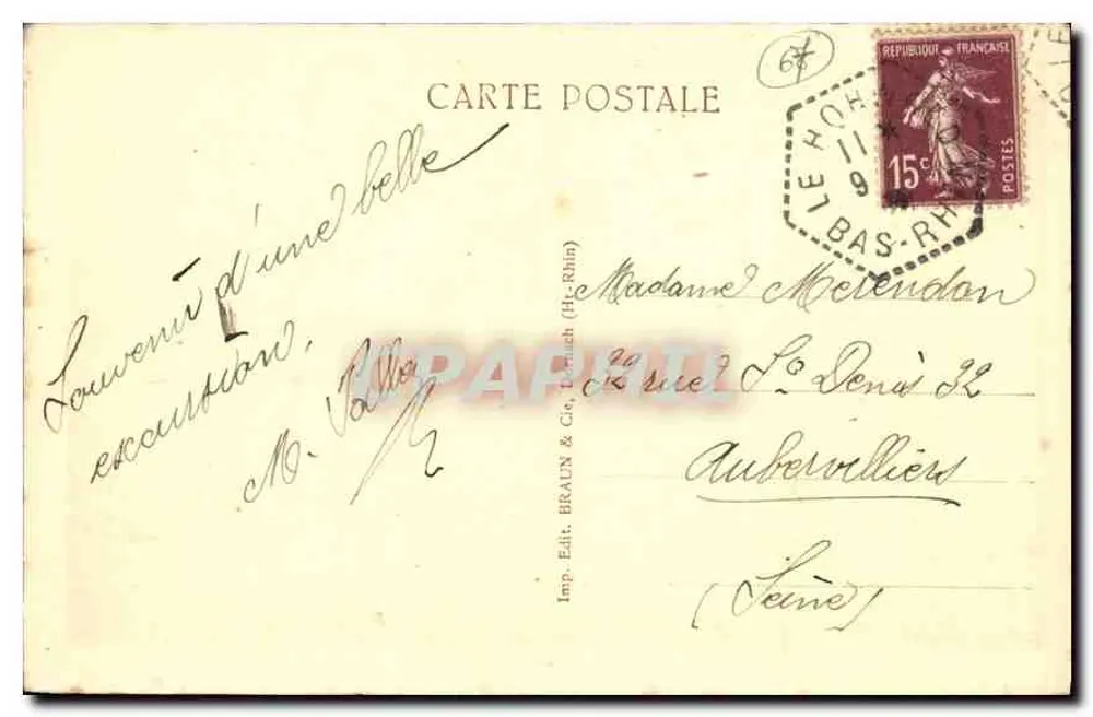 O Hohwald — A Floresta — BRAUN & Cie, Lembach (Haut-Rhin) n°161 - Verso