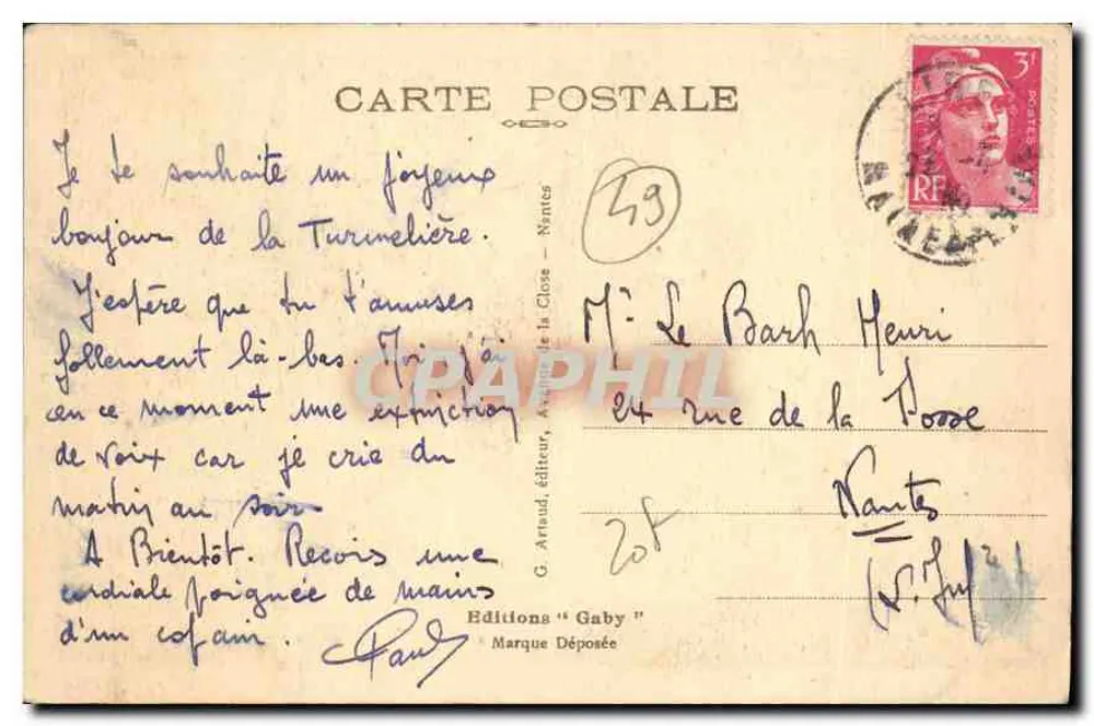 LIRE (M.-et-L.) — La Tour — Saby - Achterkant