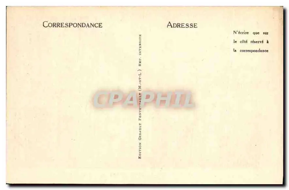 Fontevrault — Die Abtei — Innenansicht der Kirche — Edition Gihault - Rückseite