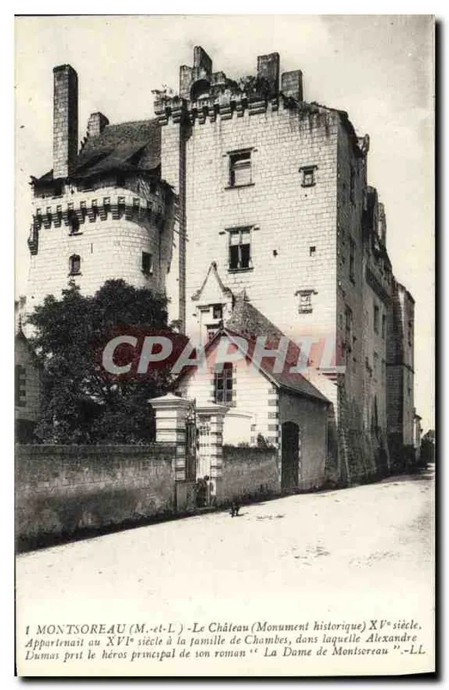 Schloss Montsoreau — Historisches Denkmal des 16. Jahrhunderts, Eigentum der Familie Chambes, Hauptort des Romans 'La Dame de Montsoreau' von Alexandre Dumas - Vorderseite