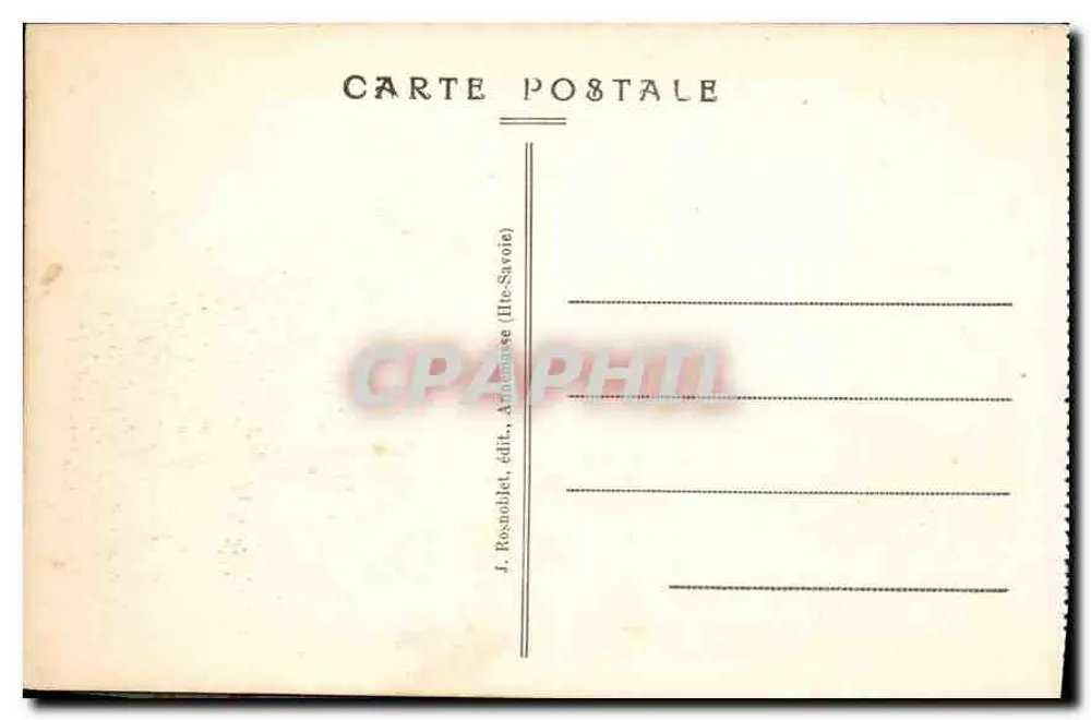 Mont-Blanc-Bahn — Mont-Blanc-Massiv und die Vorassey-Berge — J. Rosnollet, Verlag, Annemasse (Hte-Savoie) - Rückseite