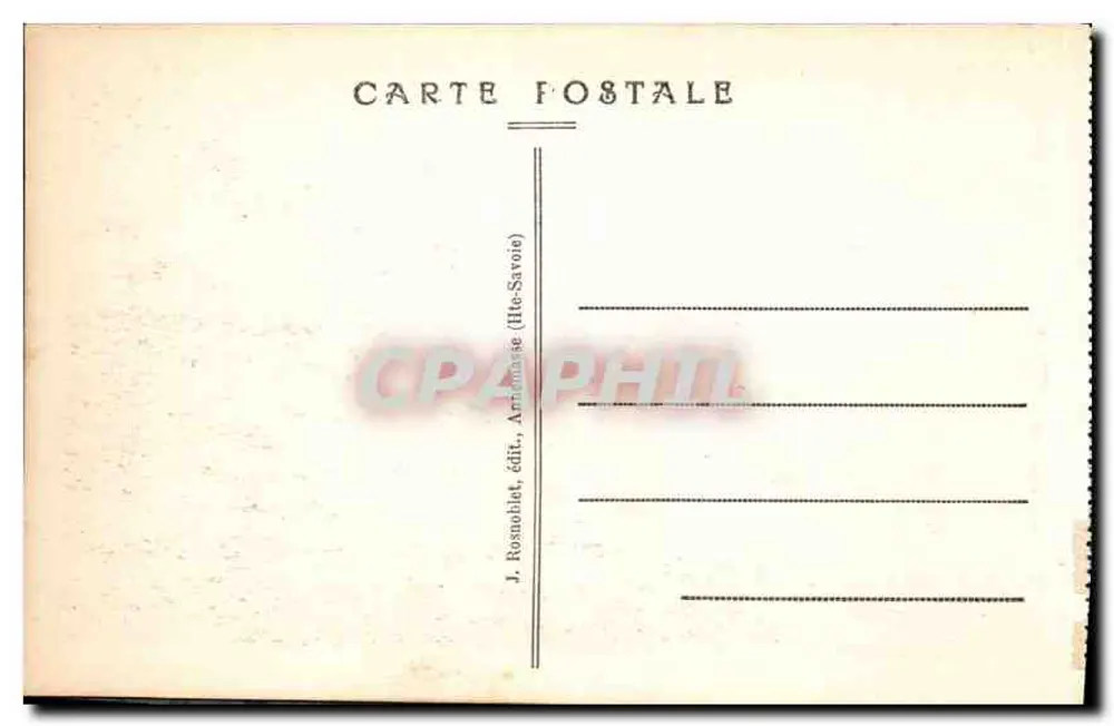 Ansicht der Aiguilles du Midi — Mont Blanc und umliegende Gipfel — Verlag J. Rosnoblet, Annecy (Haute-Savoie) - Rückseite
