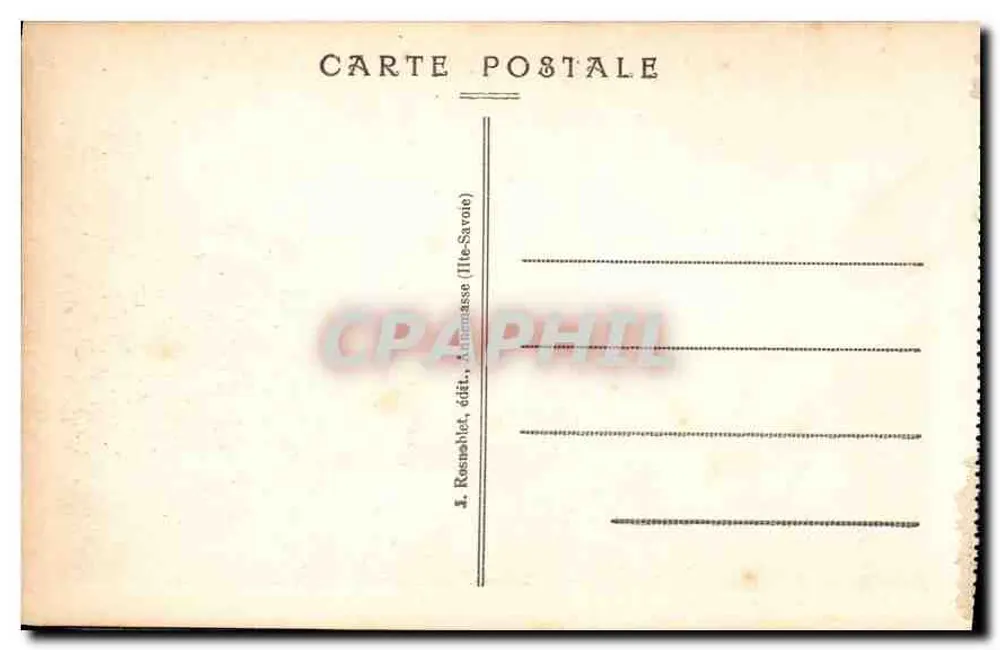 Tal von Chamonix vom Mont Lachat aus gesehen — Mont-Blanc-Bahn — n°11 — J. Renoublot, Annemasse (Haute-Savoie) - Rückseite