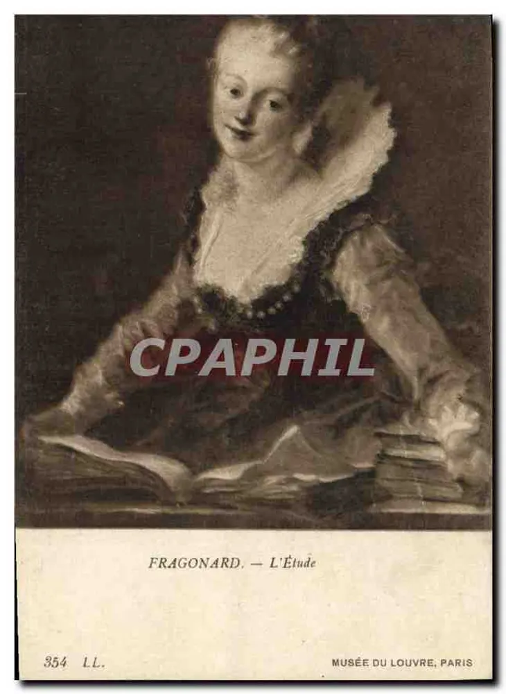 Fragonard — A Estudante — Museu do Louvre, Paris - Frente
