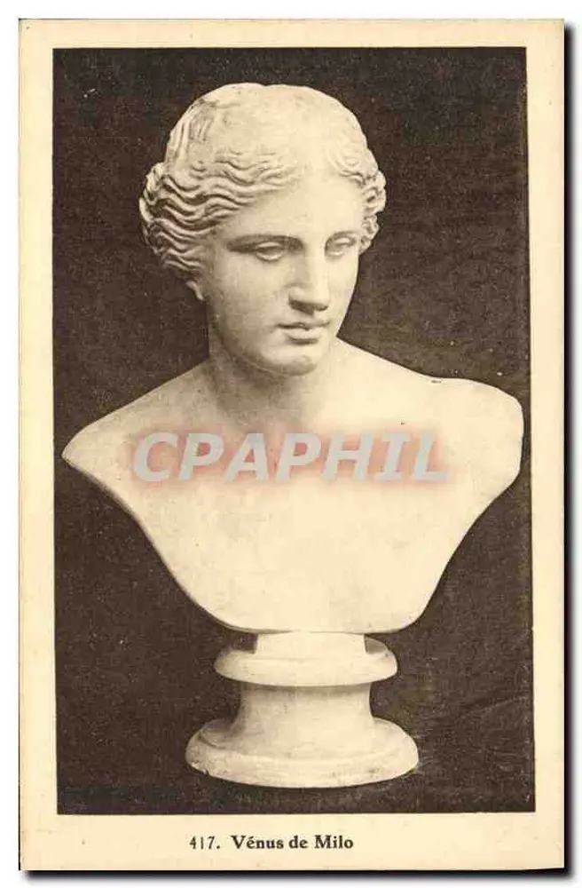 Vênus de Milo — Busto escultor — Maison d'Art, Bruxelas, n° 417 - Frente