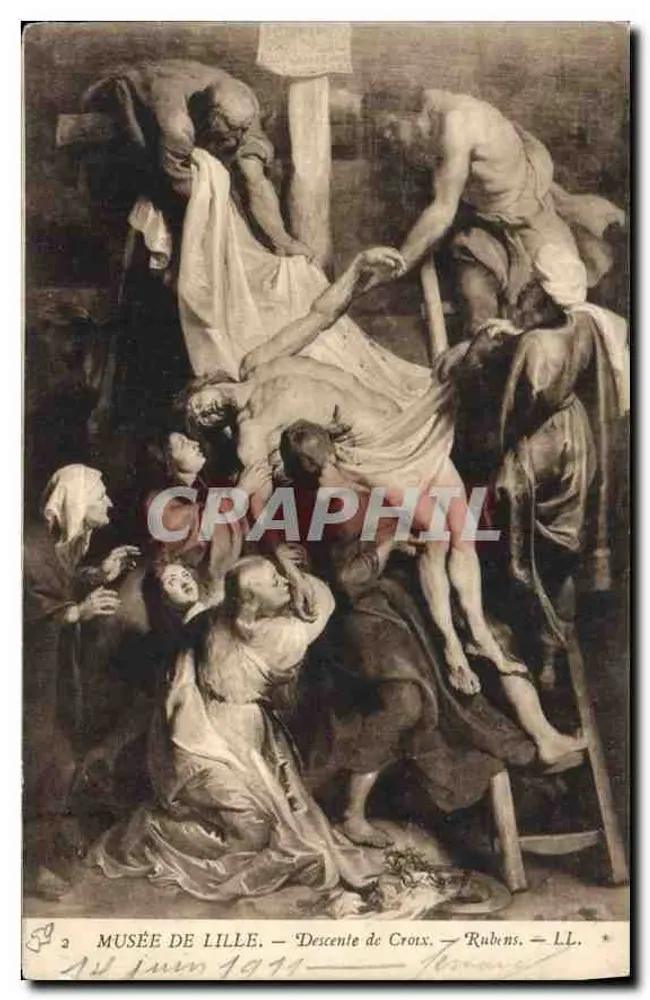 Museu de Lille — Descida da Cruz — Rubens — LL. - Frente