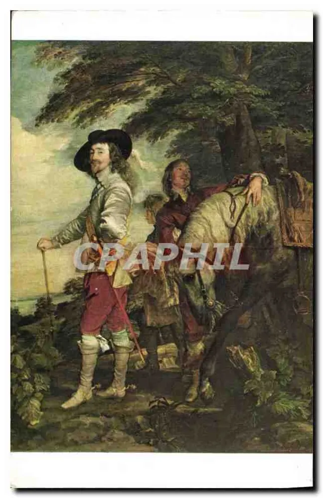 Retrato de Carlos I, rei da Inglaterra — por Anton van Dyck (1599-1641) — editor desconhecido, n° de série 1191 - Frente