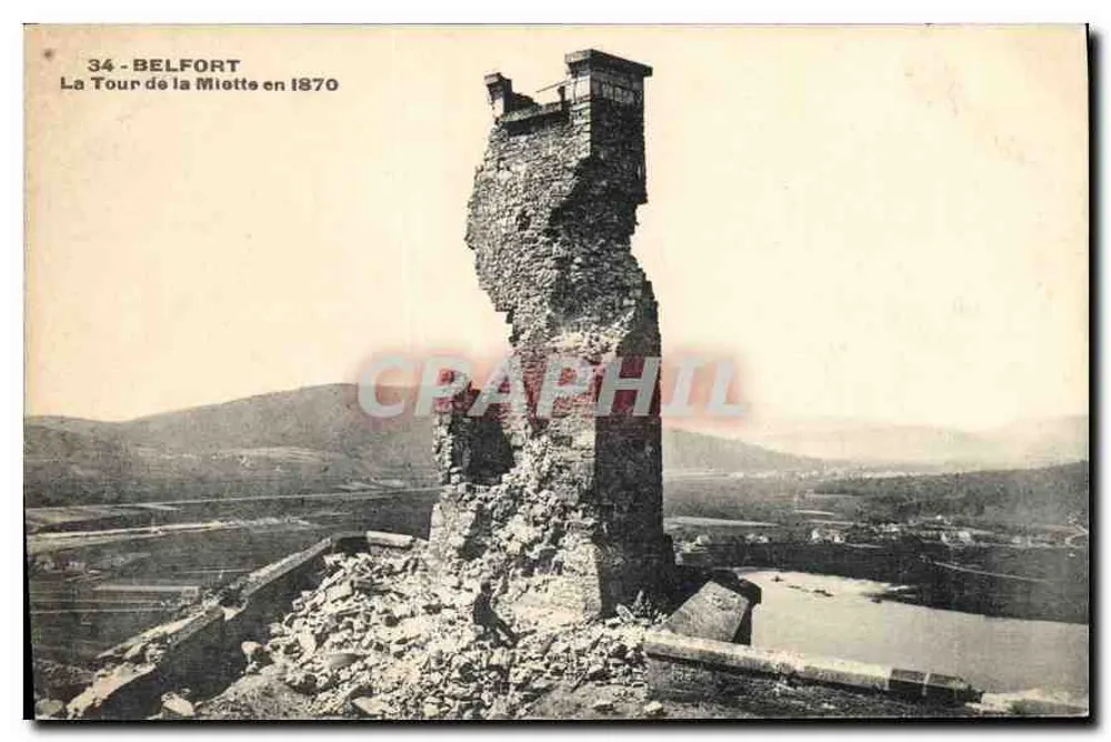 Belfort — Die Miotte-Turm in 1870 — Serie 34 - Vorderseite