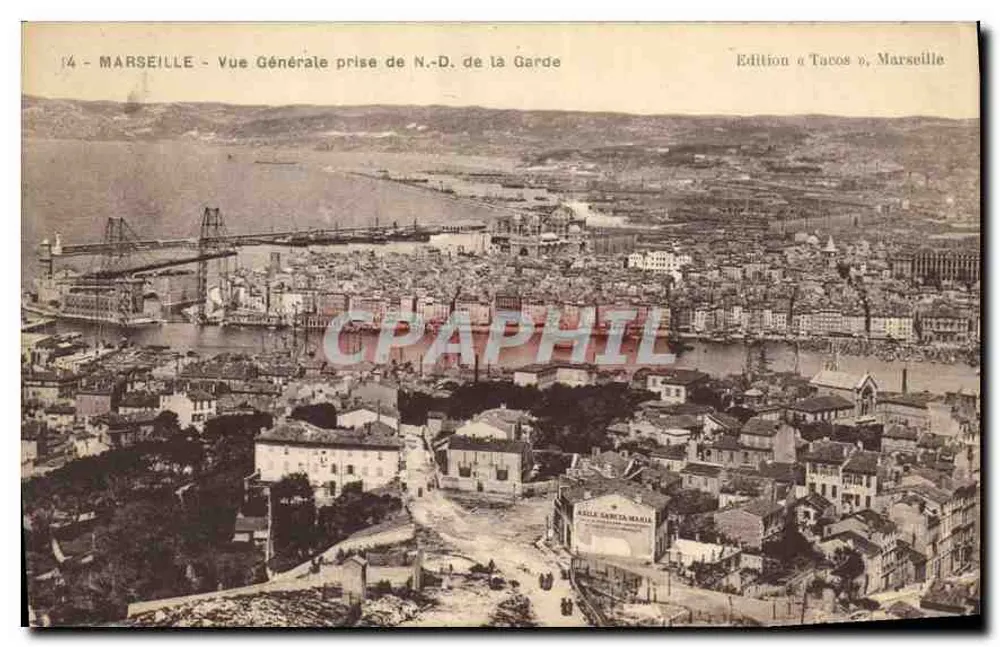 Marseille — Allgemeiner Blick von Notre-Dame de la Garde — Edition « Tacos », Marseille - Vorderseite