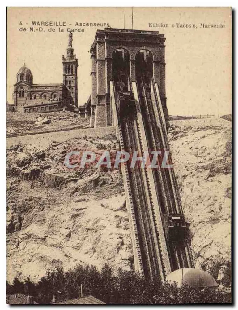 Marseille - Elevadores de N.-D. de la Garde — Edição « Tacos », Marseille - Frente