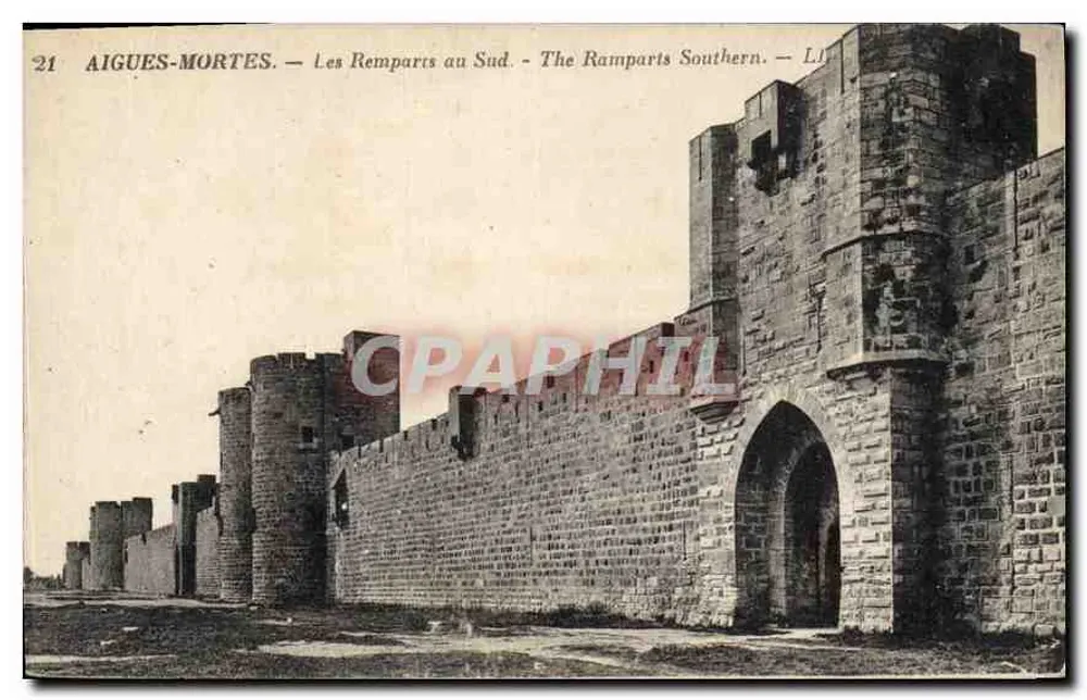 Aigues-Mortes — Die Mauern im Süden — Verlag L. Lefèvre, Nr. 21 - Vorderseite