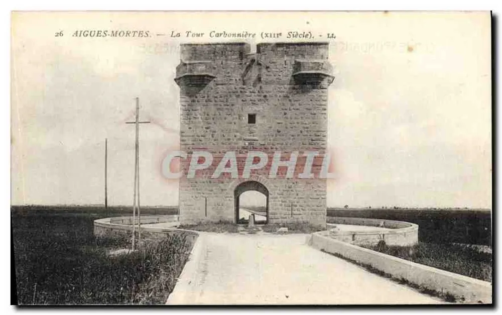 Aigues-Mortes — La Tour Carbonnière (13. Jahrhundert) — L.L. - Vorderseite